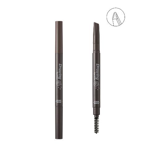 Triangular eyebrow pencil with brush